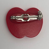 Small 2.7cm Fruit slice brooch made from resin.  badge pin . Roll safety catch. Pick your fruit