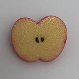 Small 2.7cm Fruit slice brooch made from resin.  badge pin . Roll safety catch. Pick your fruit