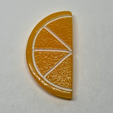 Small 2.7cm Fruit slice brooch made from resin.  badge pin . Roll safety catch. Pick your fruit