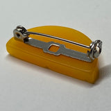 Small 2.7cm Fruit slice brooch made from resin.  badge pin . Roll safety catch. Pick your fruit