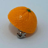 Small 2.7cm Fruit slice brooch made from resin.  badge pin . Roll safety catch. Pick your fruit