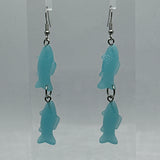 Fish earrings 7 Cm Long. Fun earrings