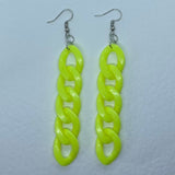 Long acrylic chain Earrings,  10.5 Cm Long large earrings