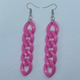 Long acrylic chain Earrings,  10.5 Cm Long large earrings