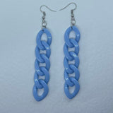 Long acrylic chain Earrings,  10.5 Cm Long large earrings