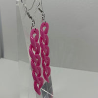 Long acrylic chain Earrings,  10.5 Cm Long large earrings