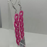 Long acrylic chain Earrings,  10.5 Cm Long large earrings