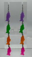 Extra long Fish earrings 14 Cm Long. Fun earrings