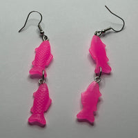 Fish earrings 7 Cm Long. Fun earrings