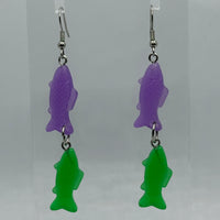 Fish earrings 7 Cm Long. Fun earrings