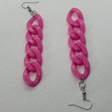 Long acrylic chain Earrings,  10.5 Cm Long large earrings