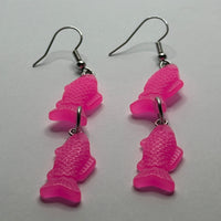 Fish earrings 7 Cm Long. Fun earrings