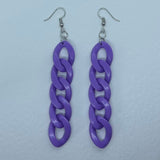 Long acrylic chain Earrings,  10.5 Cm Long large earrings