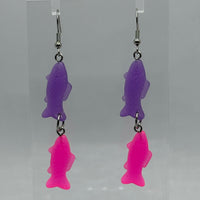 Fish earrings 7 Cm Long. Fun earrings