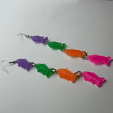 Extra long Fish earrings 14 Cm Long. Fun earrings