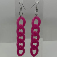 Long acrylic chain Earrings,  10.5 Cm Long large earrings