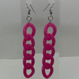 Long acrylic chain Earrings,  10.5 Cm Long large earrings