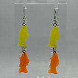 Fish earrings 7 Cm Long. Fun earrings