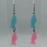 Fish earrings 7 Cm Long. Fun earrings