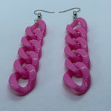 Long acrylic chain Earrings,  10.5 Cm Long large earrings