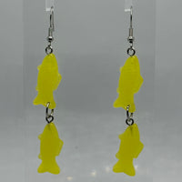 Fish earrings 7 Cm Long. Fun earrings