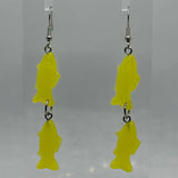 Fish earrings 7 Cm Long. Fun earrings