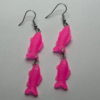 Fish earrings 7 Cm Long. Fun earrings