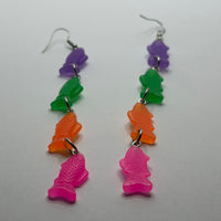 Extra long Fish earrings 14 Cm Long. Fun earrings