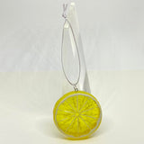 6 x Christmas tree decorations, lemon lime orange acrylic bauble ornaments fruit