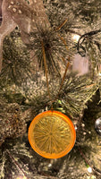 6 x Christmas tree decorations, lemon lime orange acrylic bauble ornaments fruit