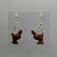 Medium Animal Earrings 5 Cm Long. Fun upcycled Toy earrings