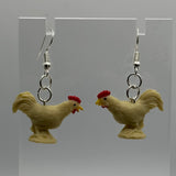 Medium Animal Earrings 5 Cm Long. Fun upcycled Toy earrings