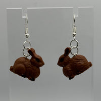 Medium Animal Earrings 5 Cm Long. Fun upcycled Toy earrings