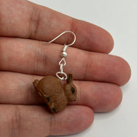 Medium Animal Earrings 5 Cm Long. Fun upcycled Toy earrings