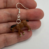 Medium Animal Earrings 5 Cm Long. Fun upcycled Toy earrings