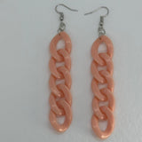 Long acrylic chain Earrings,  10.5 Cm Long large earrings