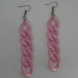 Long acrylic chain Earrings,  10.5 Cm Long large earrings