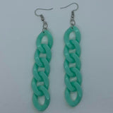 Long acrylic chain Earrings,  10.5 Cm Long large earrings