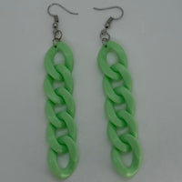 Long acrylic chain Earrings,  10.5 Cm Long large earrings