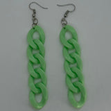 Long acrylic chain Earrings,  10.5 Cm Long large earrings