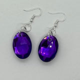 Large princess jewel earrings 6 cm long